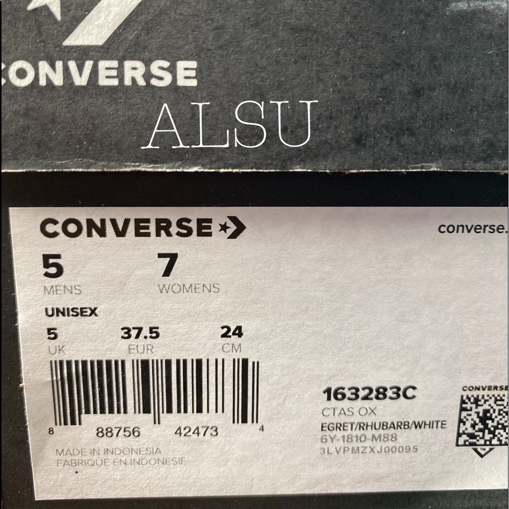 Converse Ctas OX Egret Rhubarb Canvas W AUTHENTIC - Picture 8 of 8